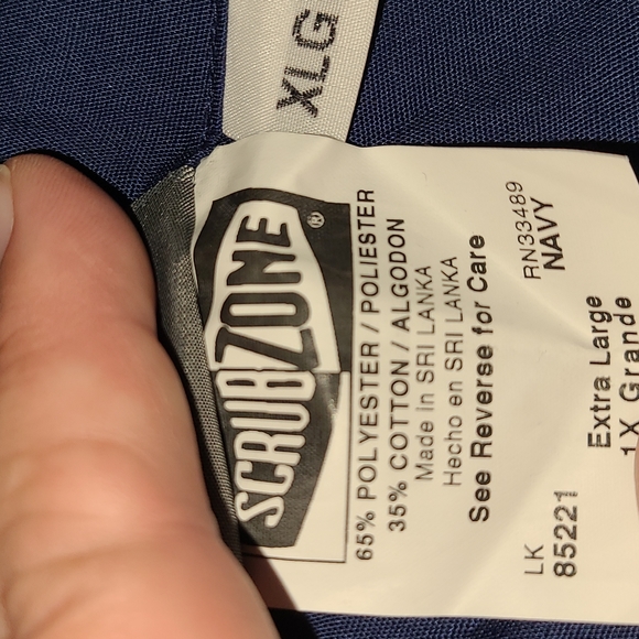 Scrub Zone Navy Blue Drawstring Waist Scrub Pants - Picture 6 of 6